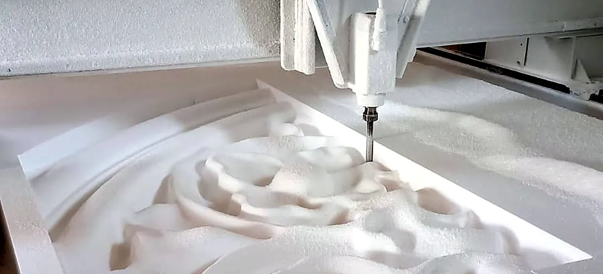 CNC tezgâhında işlenen strafor model